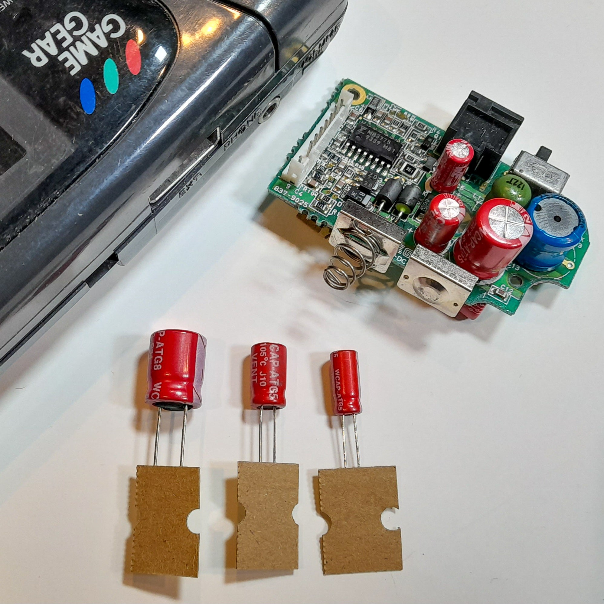 Game Gear Power Board Capacitor Kit