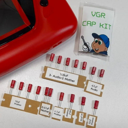 Game Gear VA0-VA1 Capacitor Kit (Motherboard/Audio Board Only)